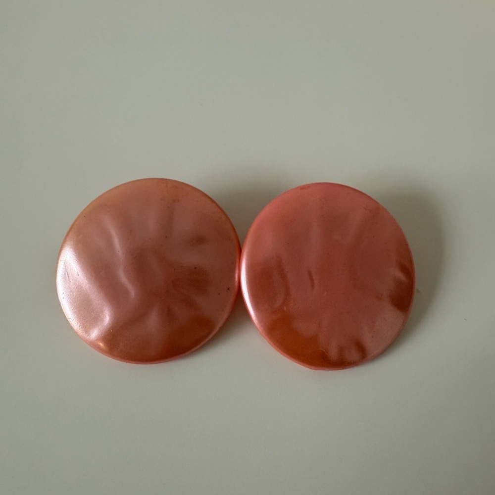 Vintage Coral Blush Clip on Earrings